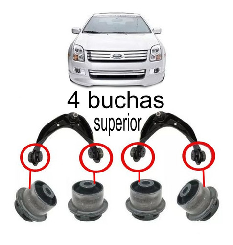 Kit 04 Buchas Bandeja Superior Diant Ford Fusion 2006 A 2012