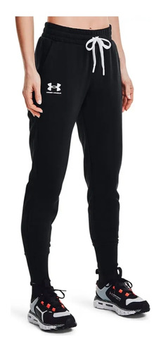 Jogger Mujer Ua Tejido Fleece Rival Negro 1356416-001