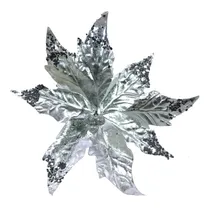 Comprar Flor Adorno Arbol Navidad 24 Cm Plata X 6 U. Sheshu Navidad