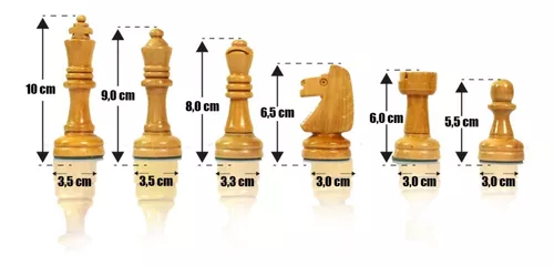Jogo de xadrez oficial tabuleiro marchetado - rei 10 cm