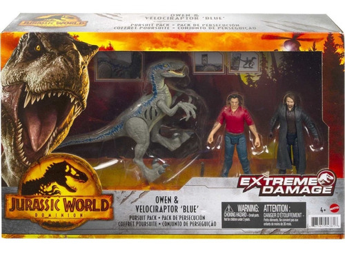 Jurassic World Dominion Set Owen Y Velociraptor Blue 2022