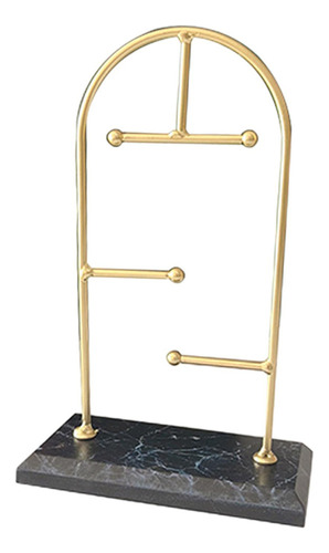 Soporte De Joyería, Organizador De Estante Dorado Negro