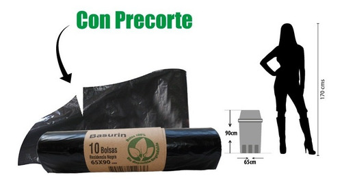 Bolsas De Basura Por 10und Grandes Biodegradables
