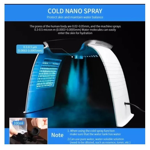 Imagen 2 de 9 de Cabina Led Ozono Fototerapia 7 Colores Vapor Facial Corporal