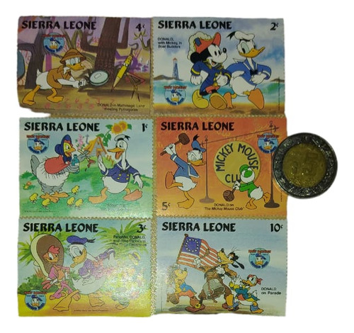 Lote De Timbres Portes Disney Correo Antiguos