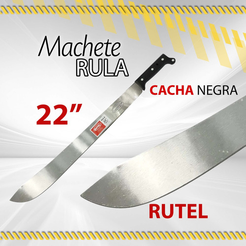 Machete Rula 22 Cacha Negra Rutel / 10414