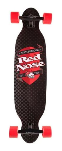 Skate Longboard Mess Abec-7 Preto E Vermelho Red Nose