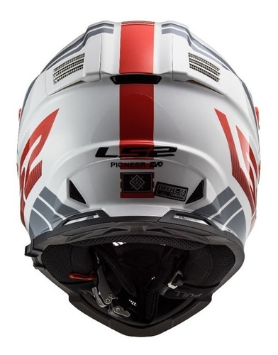 Imagen 3 de 5 de Casco Ls2 Mx436 Pioneer Evo Red White
