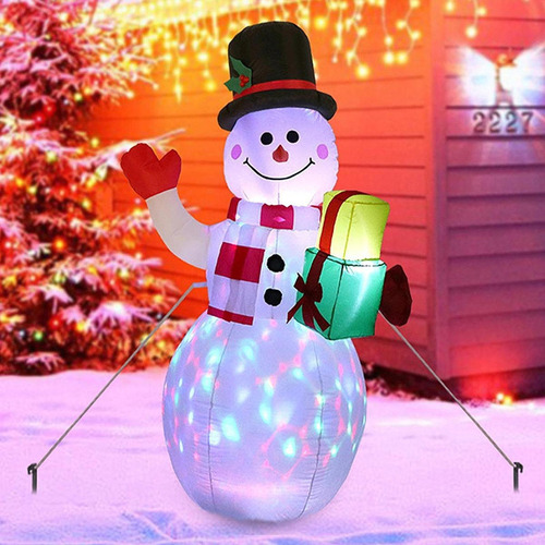 Muñeco De Nieve Inflable Navideño, Decoración Navideña,