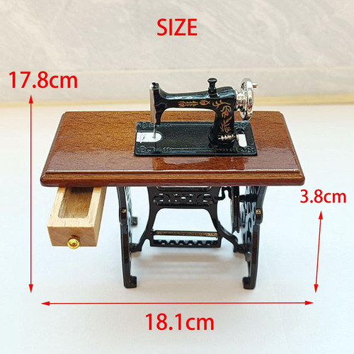 Máquina De Coser En Miniatura A Escala 1:6, Accesorios Para