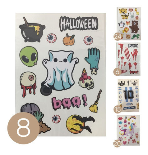 Imagen 1 de 10 de Stickers Vinilo Autoadhesivo X 1 Grande Calco Resiste Agua