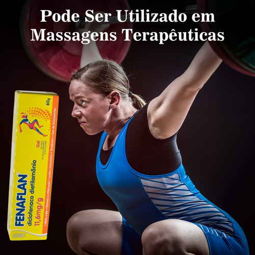 Fenaflan / Massageol Pomada Gel 60g - Dor Muscular Sem Sabor