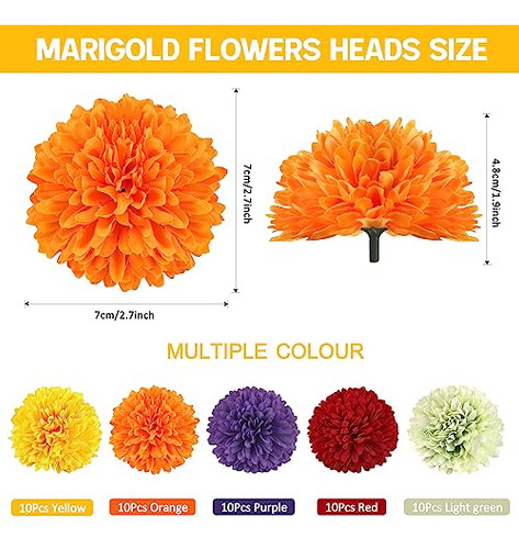 50 Piezas De Cabezas De Flores De Girasol De Seda De 2.75 P