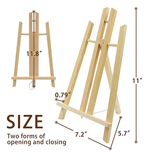 12 Pack 11.8 Tabletop Easel, Portable A-frame TriPod W...