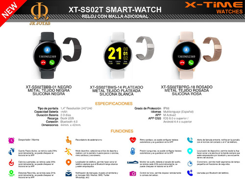 Smart Watch Mujer Hombre Android iPhone X-time Malla Regalo