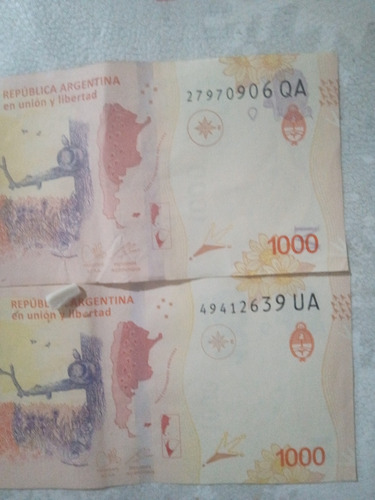 Billete De 1000 Con Tinte Sobresaliente