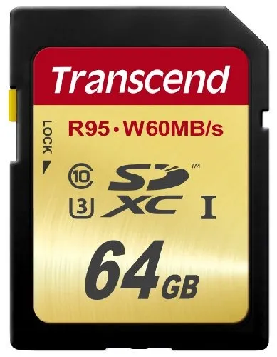 Transcend 64 Gb High Speed 10 Uhs 3 Flash Memory Card 95 60