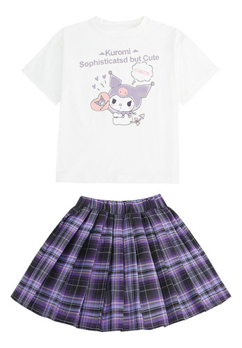 Conjunto De Falda Plisada Cospaly Kuromi For Niños