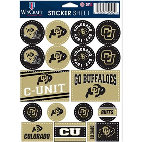 Juego De Pegatinas Ncaa Colorado Buffaloes, Hoja De 5  ...