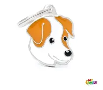 Comprar Chapita Identificadora Jack Russell Blanco Y Marrón Grabado
