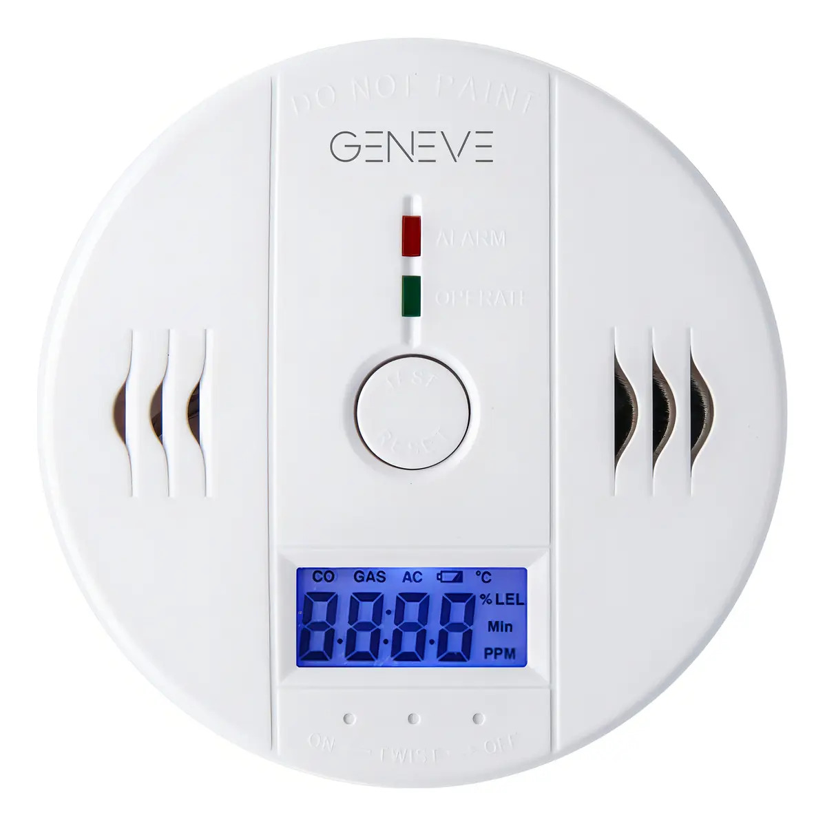 Sensor Alarma Detector Co Monoxido De Carbono - Geneve Blanco