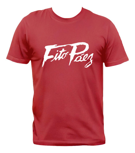 Remera Fito Páez Logo Rock Nacional Algodón Premium