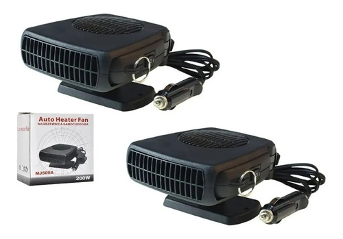 Pack X 2 Calefactor Portátil Para Auto Camioneta 12v 200w
