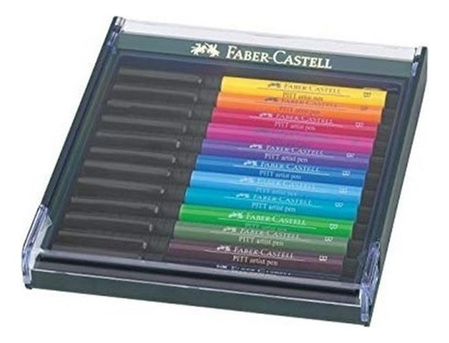 Faber Castell Pitt Artista Plumas Set: 12 Exclusivo Cepillo 