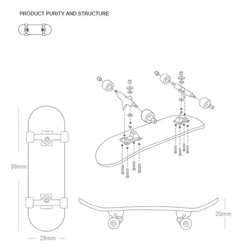 Patín De Dedos Profesional Tech Deck Dingerboard 1