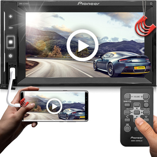 Imagem 1 de 8 de Central Multimidia Pioneer Dmh-a248bt Espelhamento Bt Usb