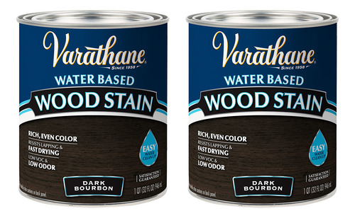 Tinte Para Madera A Base De Agua Bourbon Oscuro 2 Cuartos