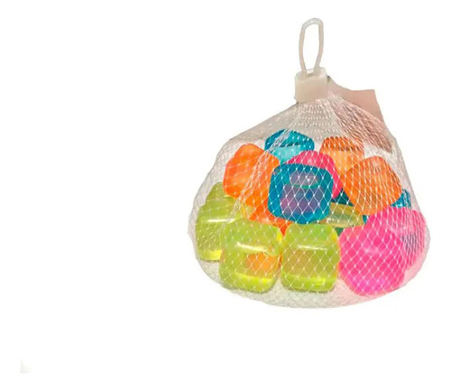 60 Cubitos De Hielo Cuadrados Reutilizables De Colores Que S