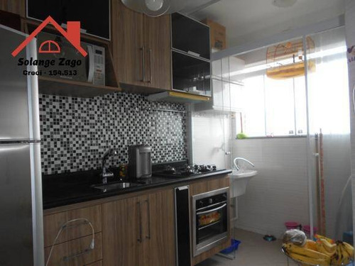Imagem 3 de 15 de Lindo Apartamento Em Condominio Fechado Com 48m² - 2 Dorms - 2089