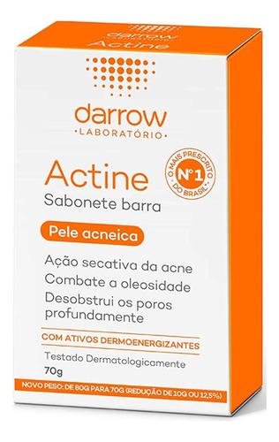 Actine Sabonete Em Barra Pele Acneica 70g - Darrow