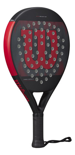 Raqueta Wilson Pro Staff Team Unisex, Roja Y Negra, Tamaño 2