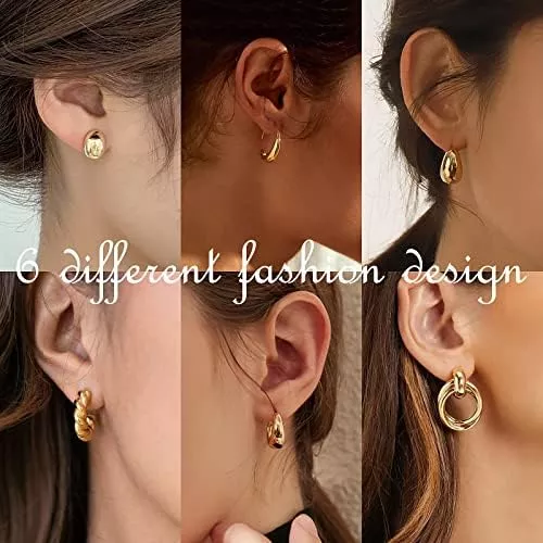  Photojewelrymaking Aretes de aro de oro para mujer