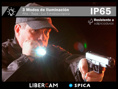 Imagen 5 de 6 de Linterna Tactica Led Militar Spica X40 Bateria Recargable