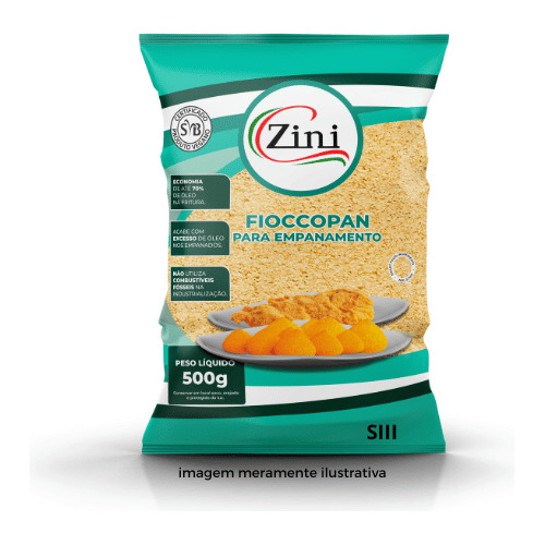 Farinha De Rosca Empanar Fioccopan® S3 | 500g Zini Alimentos