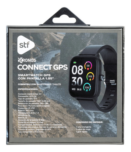 Smartwatch Stf Kronos Connect Pantalla Tft De 1.85 Gps Color Negro
