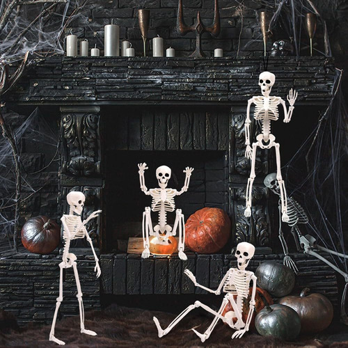 Decoraciones De Esqueletos De Halloween, Esqueleto De Plásti
