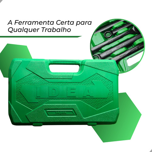 Kit Jogo Chave Combinada 8 A 24 Mm Profissional Com Maleta