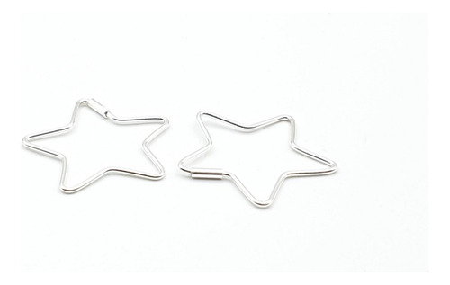 Aros Argollas Estrella 50mm Plata 925