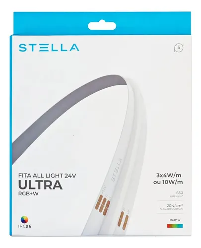 Fita All Light Ultra 10w/m (3x4w/m) Rgb+w Irc96 24v 5m Stella Stl24879/rgbw