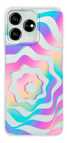 Funda Para Zte Para Mujer Curvas Colores Con Tu Nombre