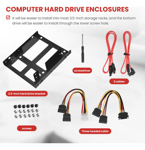 Soporte De Montaje Para Disco Duro Interno Dual Ssd De 3,5 A