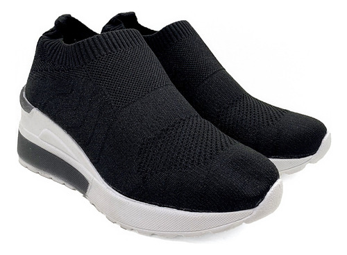 Zapatillas Taco Chino Urbana Mujer Livianas Elastizadas Kw