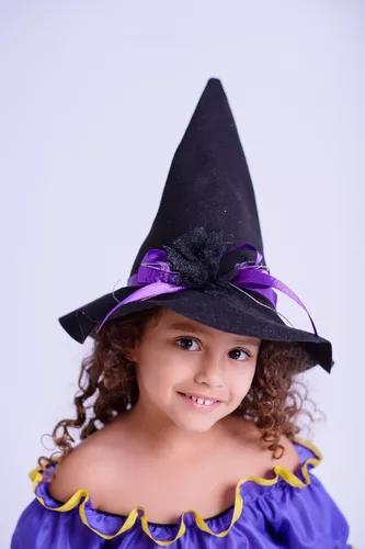 Fantasia Halloween Infantil Bruxinha.