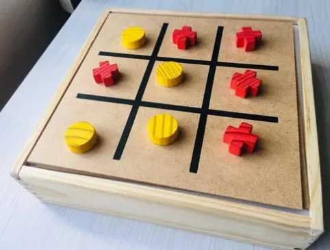 Jogo de Tabuleiro Dama & Jogo da Velha (Checkers & Tic-Tac-Toe