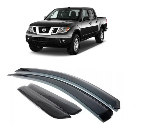 Calha Defletor Chuva Fume Nissan Frontier 2011 2012 2013