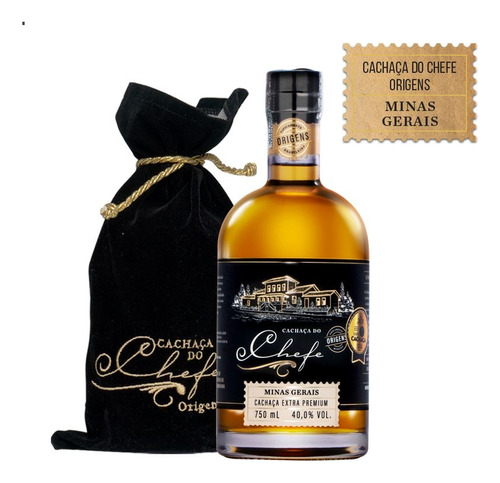 Cachaça Do Chefe Extra Premium 750ml C/ Copo Personalizado